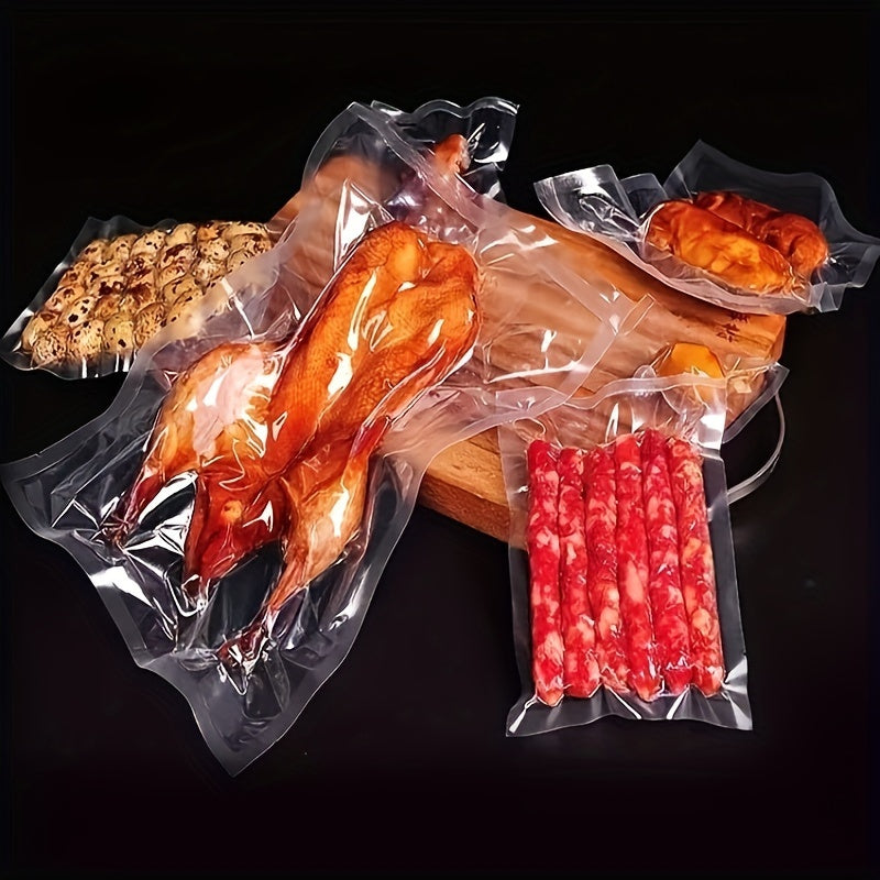 BPA-Free Vacuum Sealer Bags - Set of 3, Durable and Reusable Food Storage Pouches, Leakproof and Stretch Resistant, Safe for Freezing and Microwaving, Ideal for Keeping Food Fresh in the Kitchen and Pantry