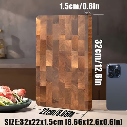 Upgrade your kitchen with our premium wooden chopping board set. This food-safe, durable wood block is perfect for cutting meat, cheese, bread, vegetables, and fruits. It's an ideal kitchen utensil and makes the perfect family gift for home or dorm use.