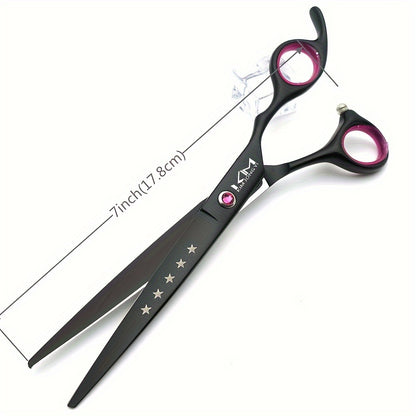 2-in-1 Professional Dog Grooming Scissors Set: Straight, thinning, curved, and chunkers (with comb)