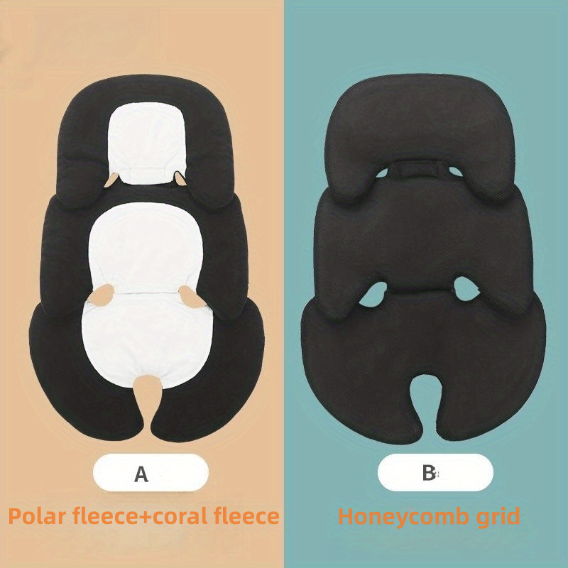 All-season Baby Safety Seat Cushion with Front Velvet and Coral Velvet, Back Honeycomb Mesh, Suitable for Baby Carriages and Cradles, Perfect Gift for Christmas, Halloween, and Thanksgiving Day. Universal Waist Cushion.