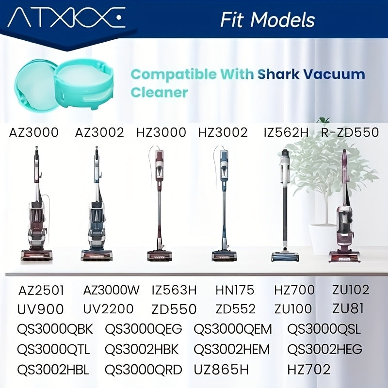 4pcs Replacement Cartridges for Shark Odor Neutralizer Air Purifier, Compatible with Shark AZ3000, AZ3002, HZ3000, HZ3002, IZ862H, IZ562H, ZD550 Stratos Upright Vacuum, 1541FC3000