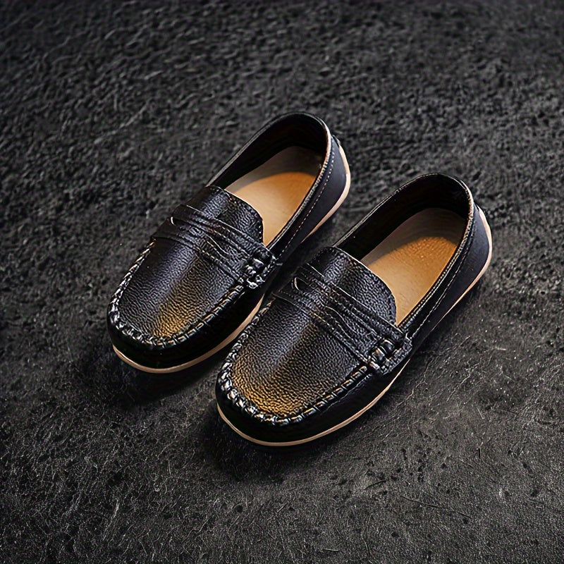 Boys' Vintage Slip On Loafers: Lightweight Non-slip Shoes for All Seasons