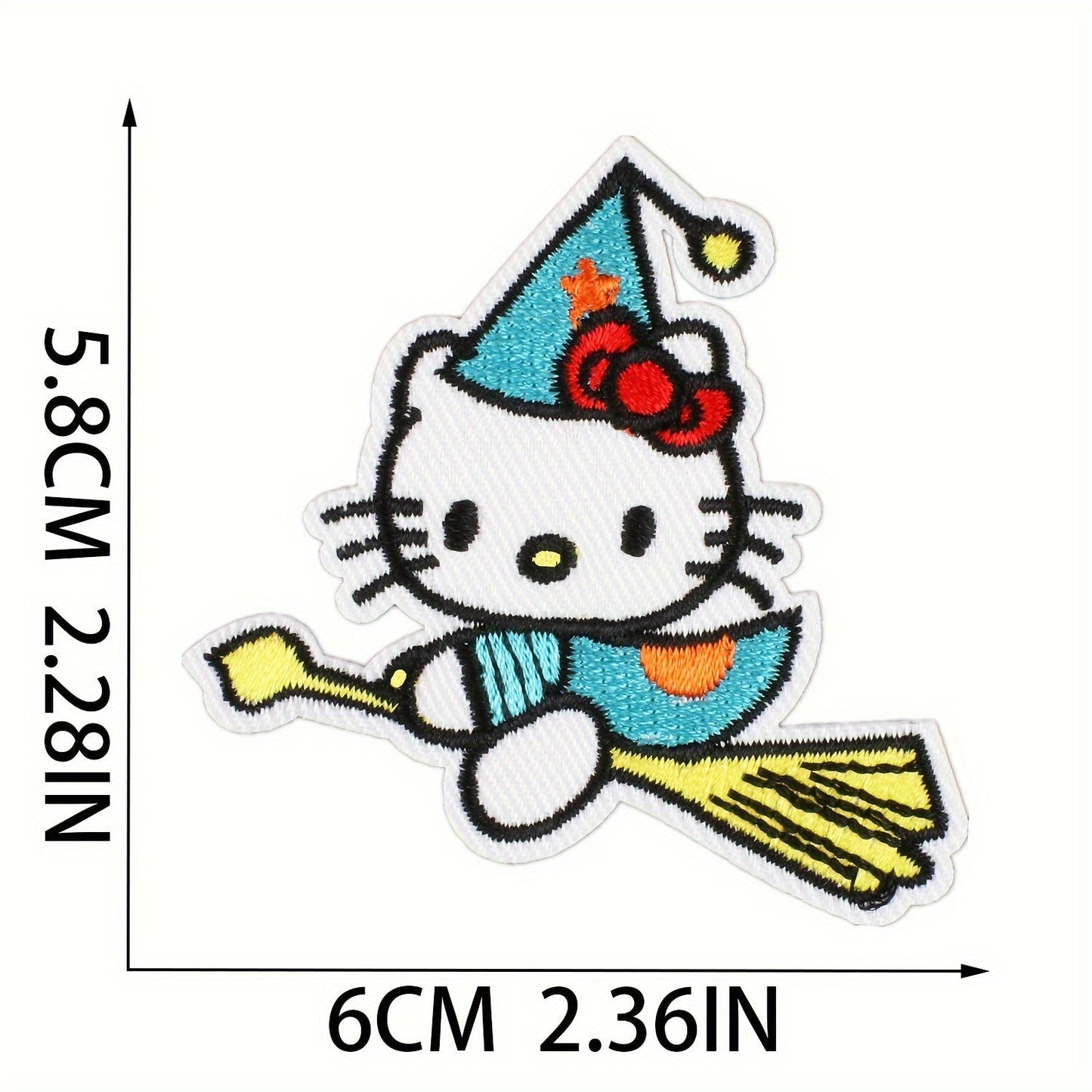 One piece of Sanrio Hello Kitty stickers, adorable cartoon decals perfect for decorating laptops, water bottles, cars, trucks, SUVs, motorcycles, paint, windows, walls, cups, toolboxes, and guitars.