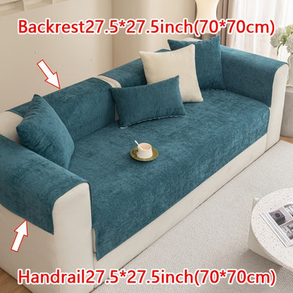 Chenille Sofa Cover suitable for armchairs to 4-seater sofas, pet-friendly, non-slip, machine washable - 1pc.