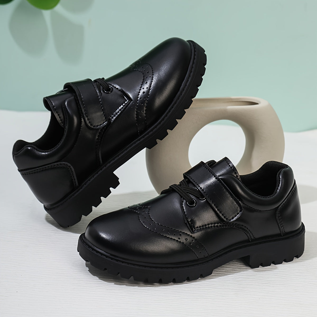 Durable non-slip dress shoes for boys perfect for school events and parties