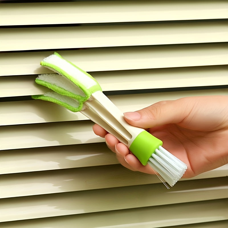 Detachable and washable car vent cleaning brush for hard-to-reach corners and door partitions.