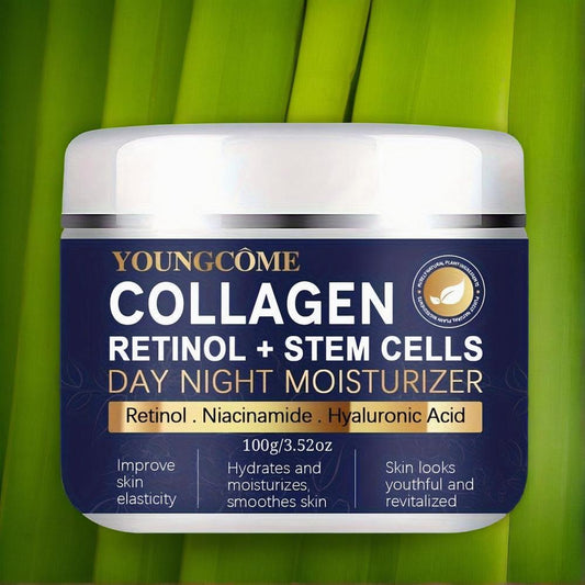 YOUNGCOME Kollagen Retinol Kunduzi va Tungi Namlantiruvchi Kreml, Gialuron Kislota, Vitamin C va E, Glyserin bilan Barcha Teri Turlari uchun - 30G/60G/100G Variantlari