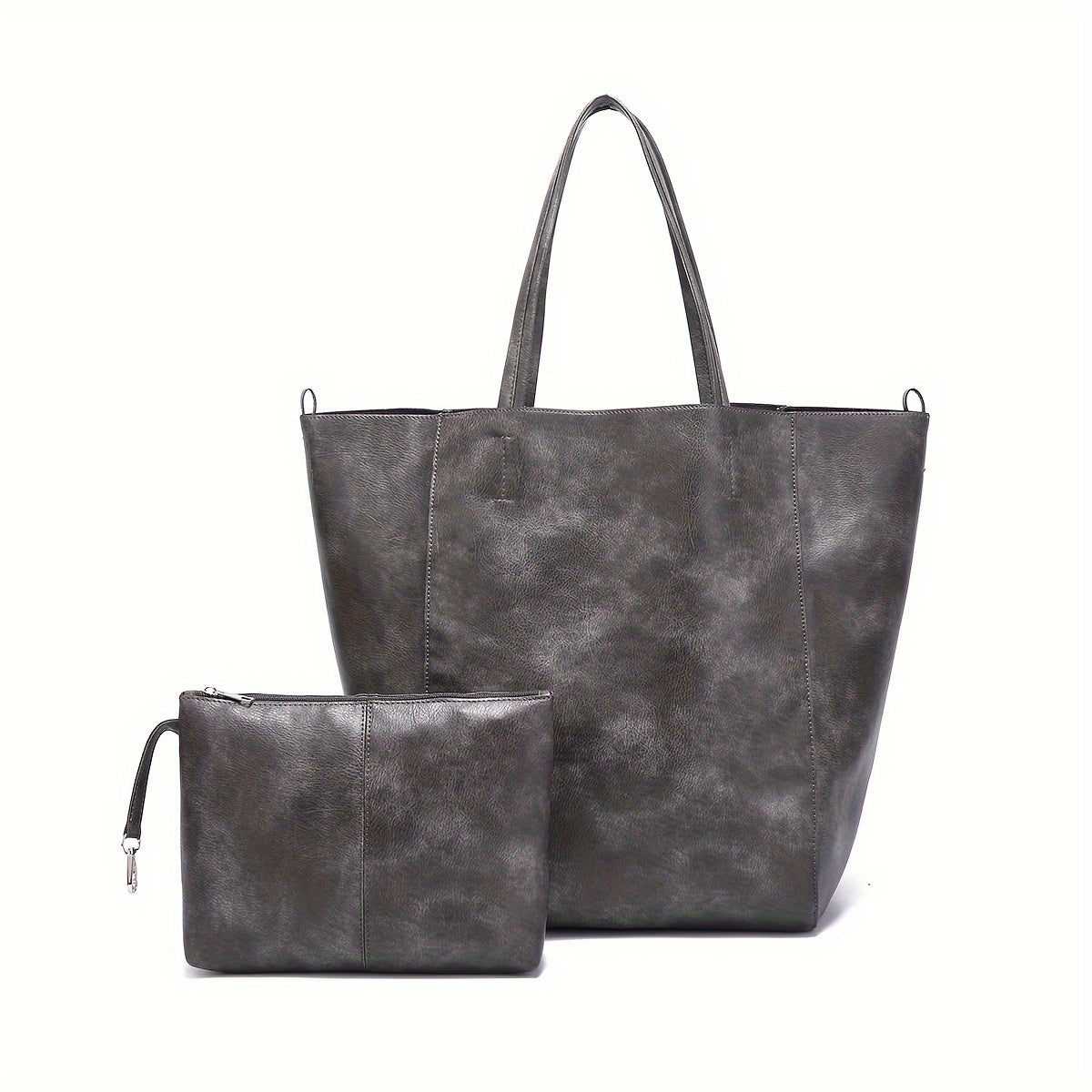 New 2023 large soft tote bag for women in European and American style with spacious design and shoulder carry option.