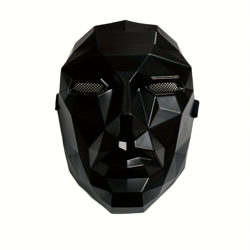 Black Festive Gift Mask, Korean BOSS Game Mask in Thickened PVC, Lightweight and Versatile.