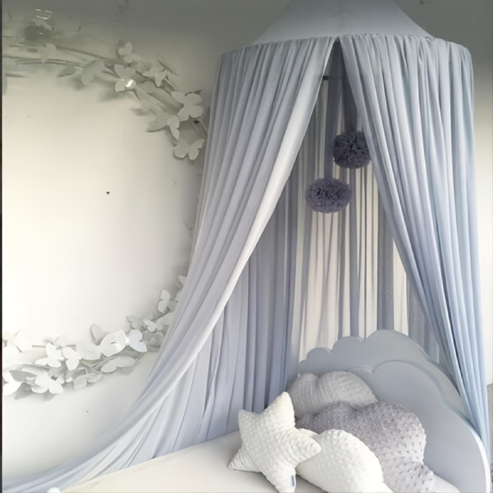 Transform your child's bed with the Baby Chiffon Ceiling Mosquito Net, a light and breathable canopy that adds a decorative touch to their room. Perfect for creating a cozy and fun hideaway, this bed mantle mosquito net makes a great Christmas or