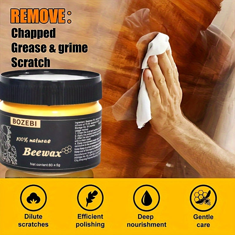 Redwood Maintenance & Polishing Oil for Wooden Floors and Composite Surfaces - Beeswax Furniture Polish Kit with Sponge, Essential for Home Cleaning