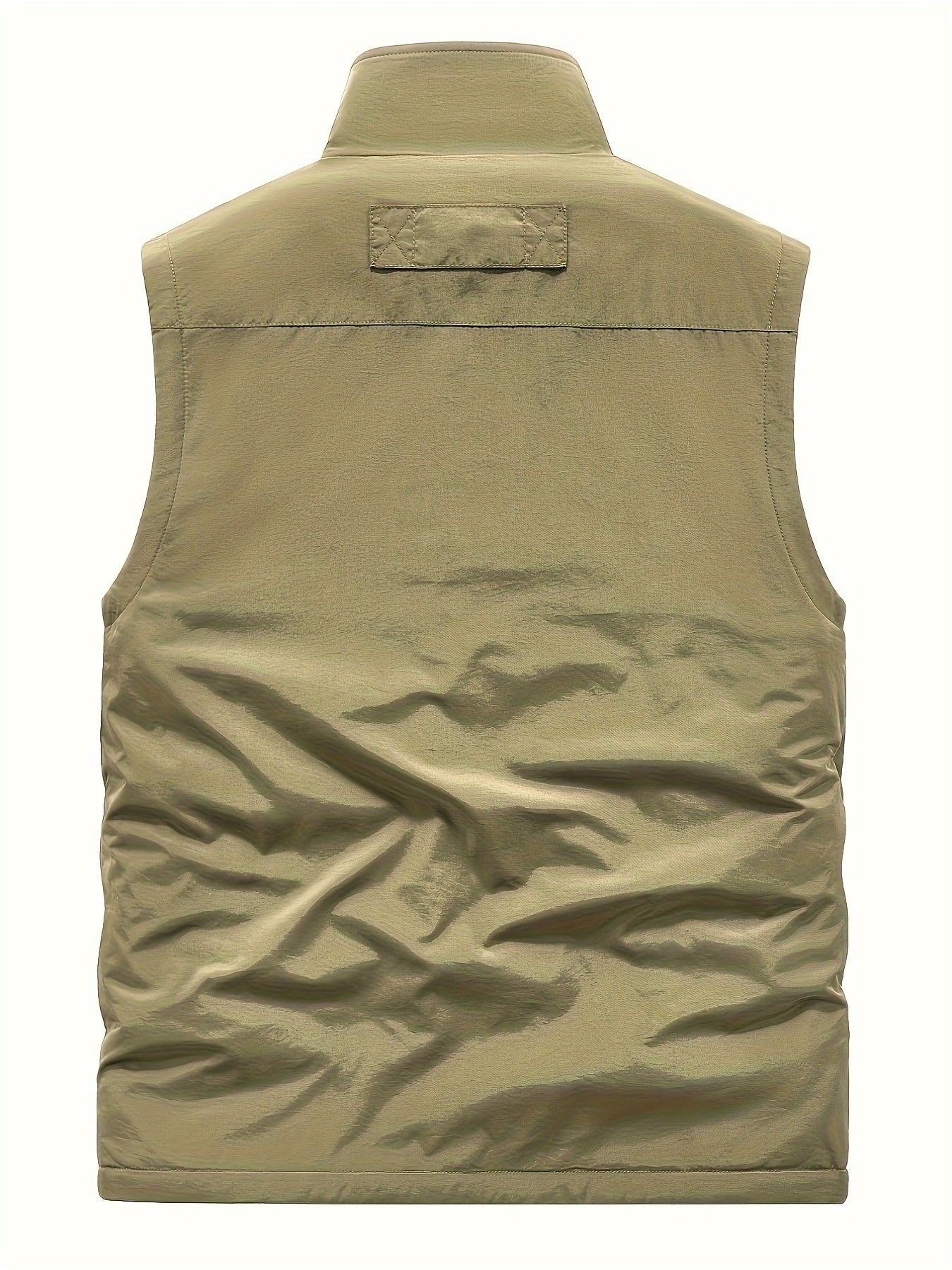 Men's reversible sleeveless vest with embroidered letters - versatile for travel, work, and outdoor activities.