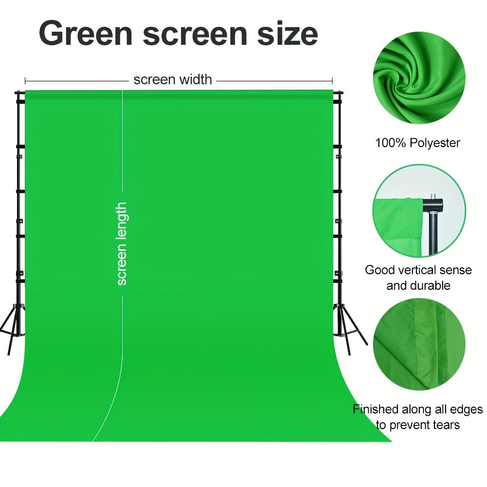 WEIJIEMING 152.4x198.12cm Green Screen Backdrop for Video, Studio, Live Streaming & Editing.