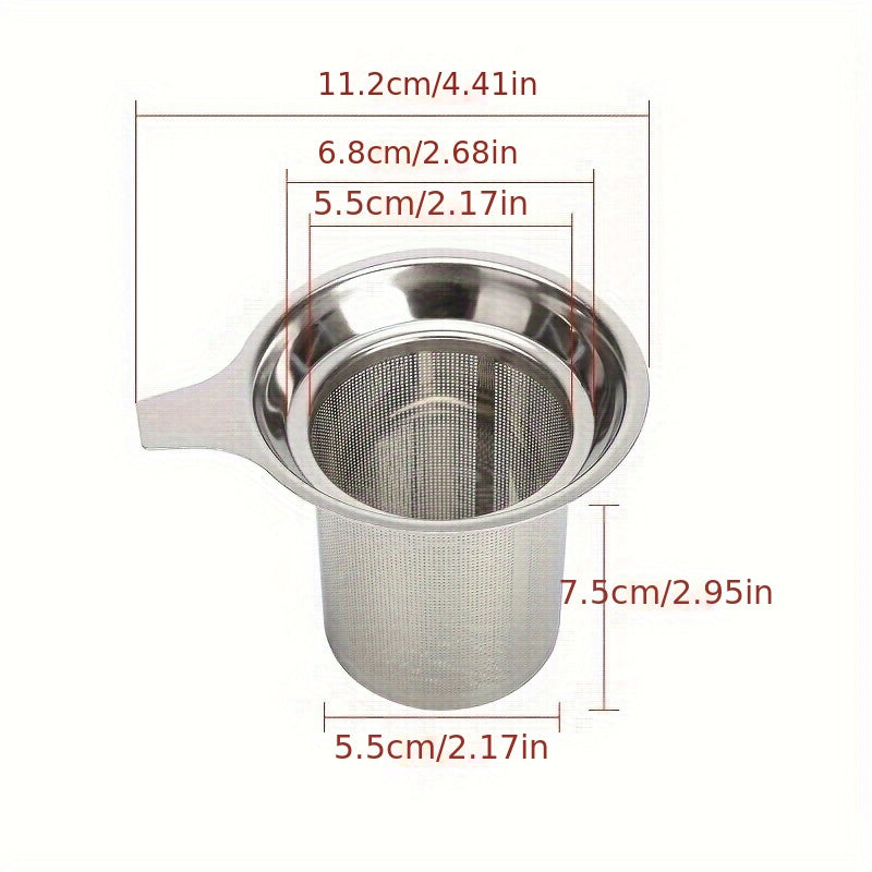 1 piece of Stainless Steel Tea Strainer for separating tea and filtering out impurities in tea, health pot, oil, and tank.