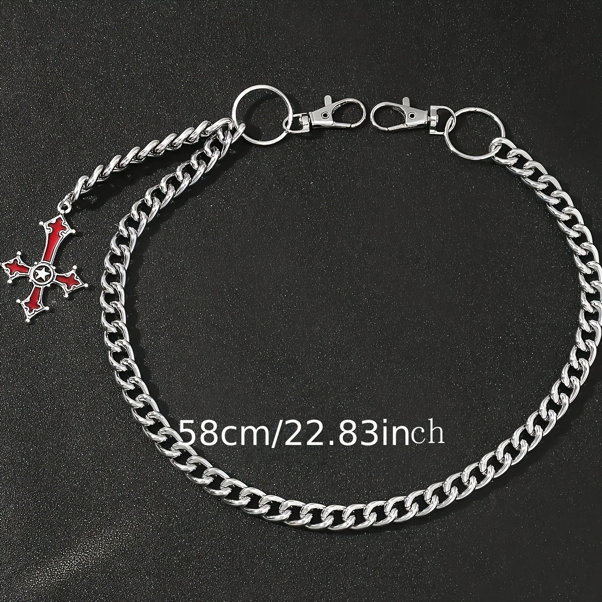 Fashion Accessory: Iron Alloy Cross Pendant Men's Casual Pants Chain