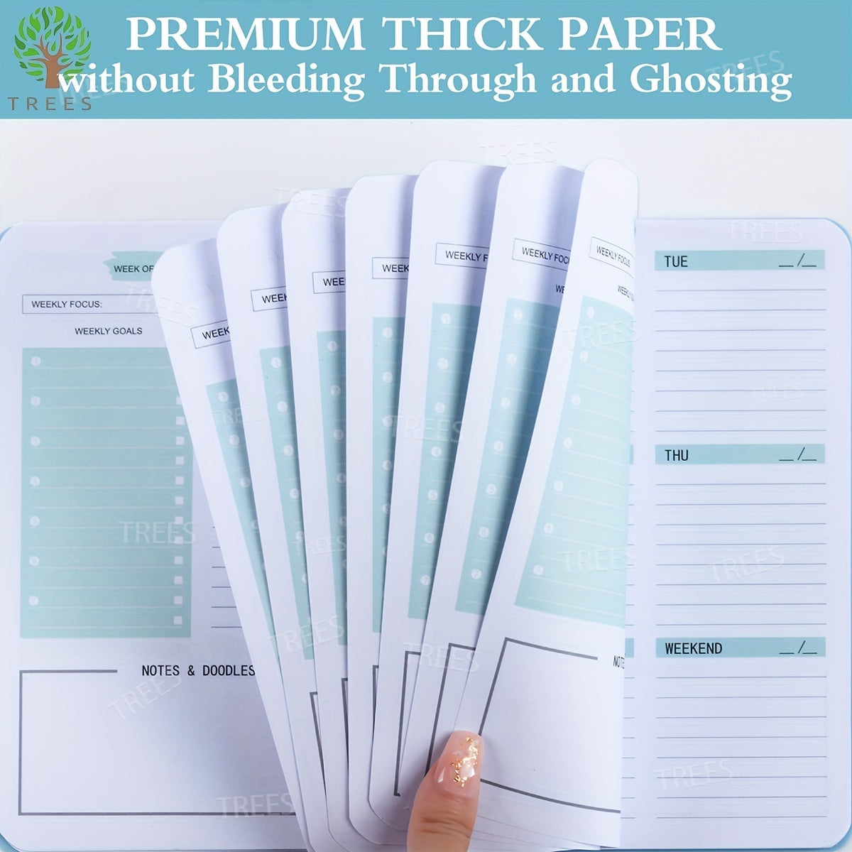 1pc undated A5 spiral planner with 52 sheets, PVC cover, ideal for goal setting and planning.