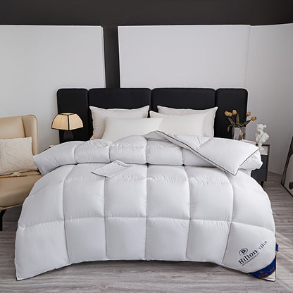 Hilton Style Quilt - Soft and Fluffy Bedding for All-Season Comfort, Polyester Filling with Bedroom Décor.