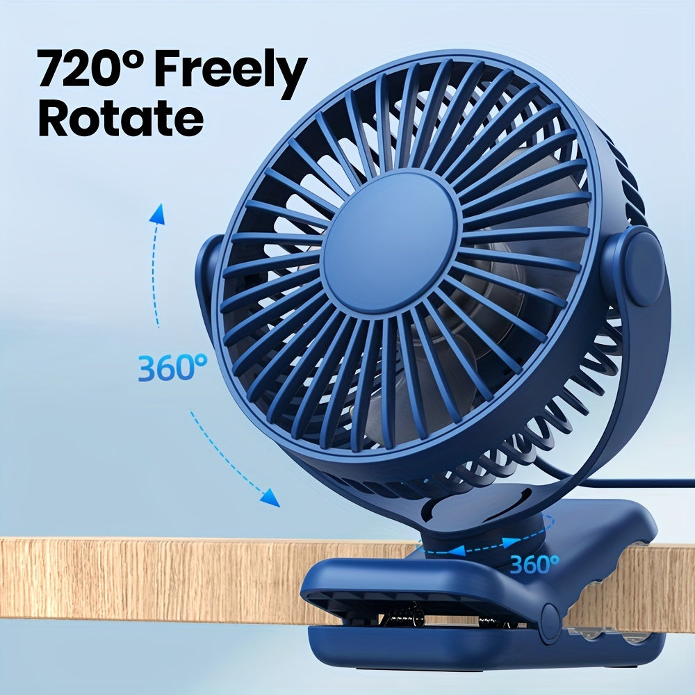 Get your hands on the TOPK K62B Portable USB Clip On Desk Fan, featuring a brushless motor for whisper-quiet and powerful airflow. The strong clamp ensures secure attachment, while the stylish design and high-quality construction make it the perfect mini