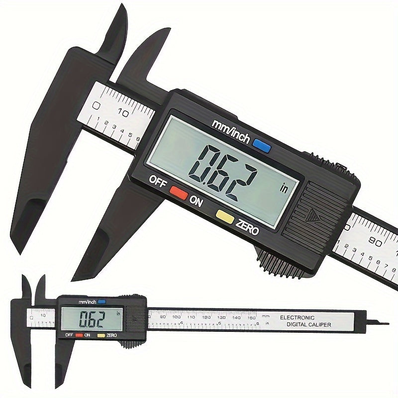 6-Inch/4-Inch Carbon Fiber Dial Caliper with Non-Rechargeable Battery