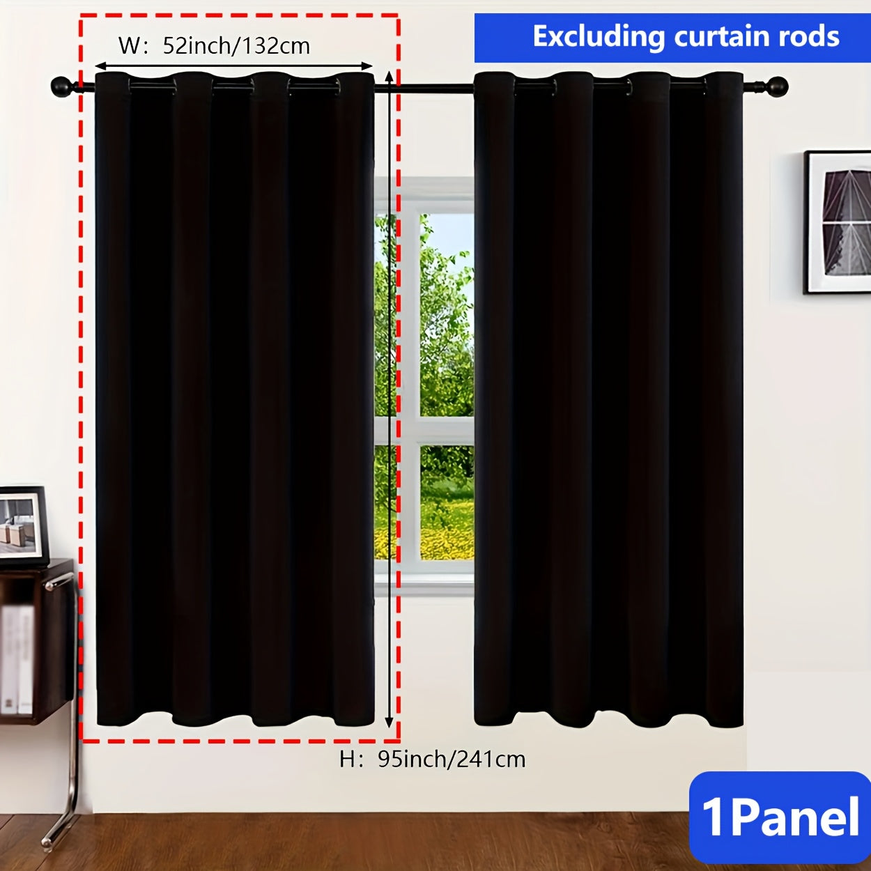 Modern Design Thick Blackout Curtain - Energy-Efficient, Light-Blocking, Grommet Top for Easy Hanging - Suitable for Living Room, Bedroom, Bay Window, Balcony - Made of Polyester, All-Season Use - Ideal for Living Room Décor