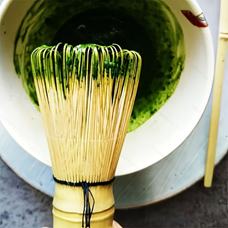 One Japanese Tea Set including Matcha Whiskers (Chasen), Green Tea Whisker, Bamboo Accessories, Tea Celebration Supplies, and Matcha Tools.