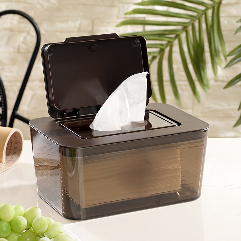 A non-slip wipe dispenser designed to keep wipes fresh and easily accessible.