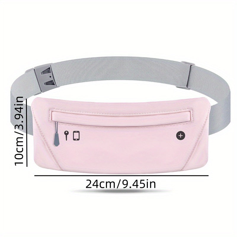 High-Quality Lightweight Sports Waist Pack for Men and Women, Premium Slim Crossbody Running Fitness Pouch, Ideal for Outdoor Jogging, Adjustable Strap for Comfort, Made of Durable Polyester Material