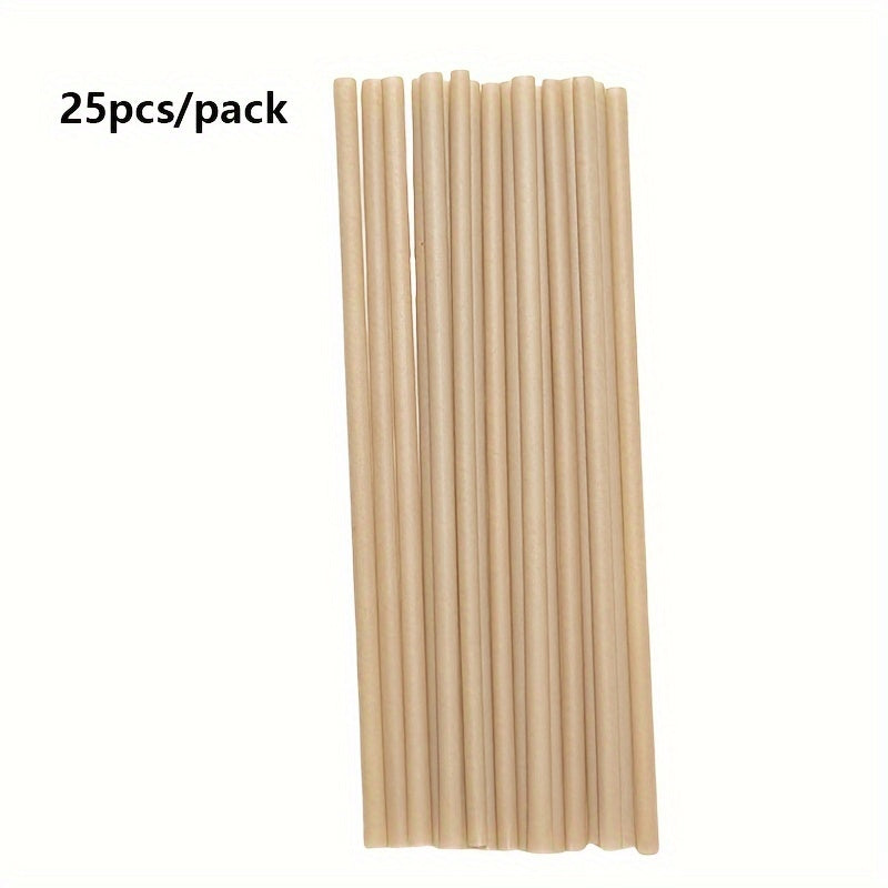 25 Sustainable Sugarcane Drinking Straws - Ideal for Parties, Weddings, and Holiday Celebrations, Festive Season Decor