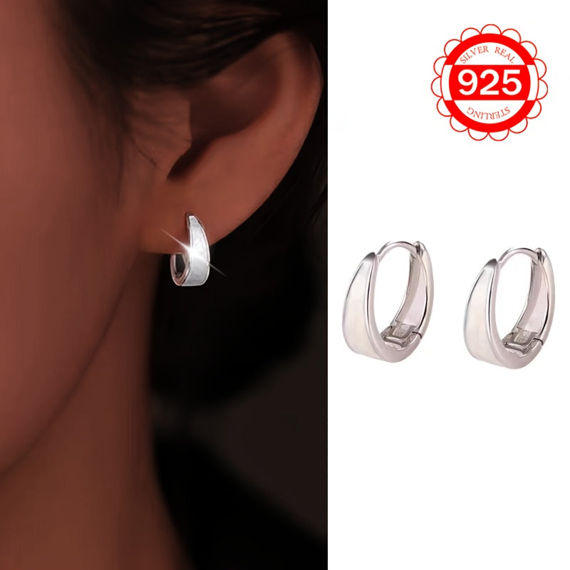 These hypoallergenic 925 silver earrings are a versatile and luxurious choice for women. Featuring oil drop circle designs and a high-end round circle ear buckle, they are perfect for gifting to couples, best friends, or for everyday wear, weddings