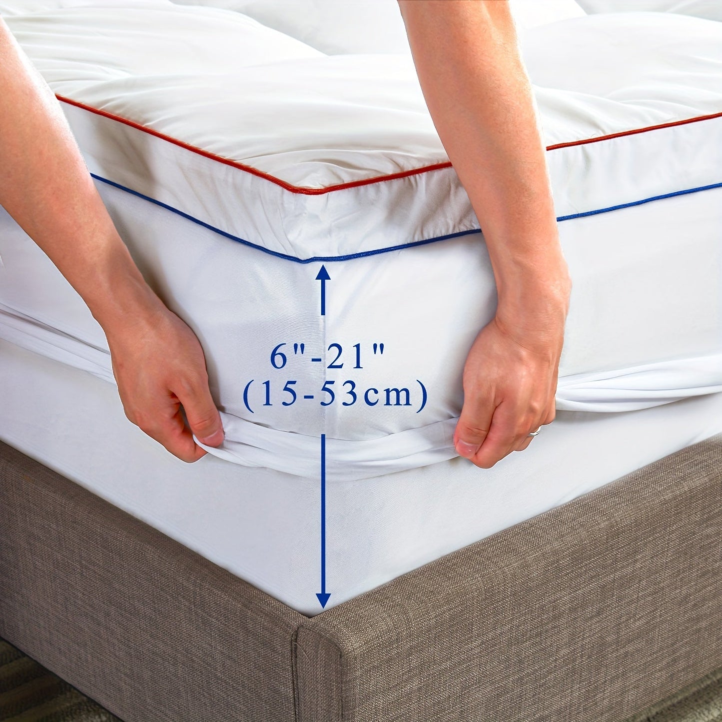 This mattress topper is designed for maximum comfort and support. Made with extra thickness and breathability, it is quilted for added softness. The fitted design is perfect for relieving back pain. The deep pocket fits mattresses with a width of