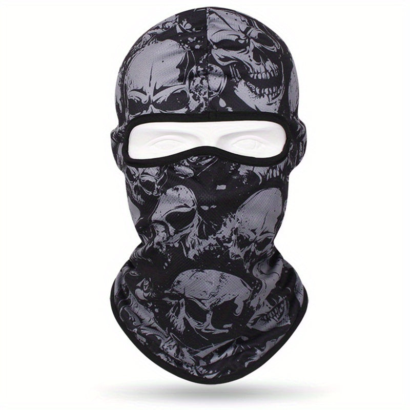 Full Face 3D Anime Skull Balaclava Ski Mask for Hip Hop Style, Suitable for both Men and Women, Perfect for Cycling, Motorcycle Riding, Skiing and Outdoor Sports