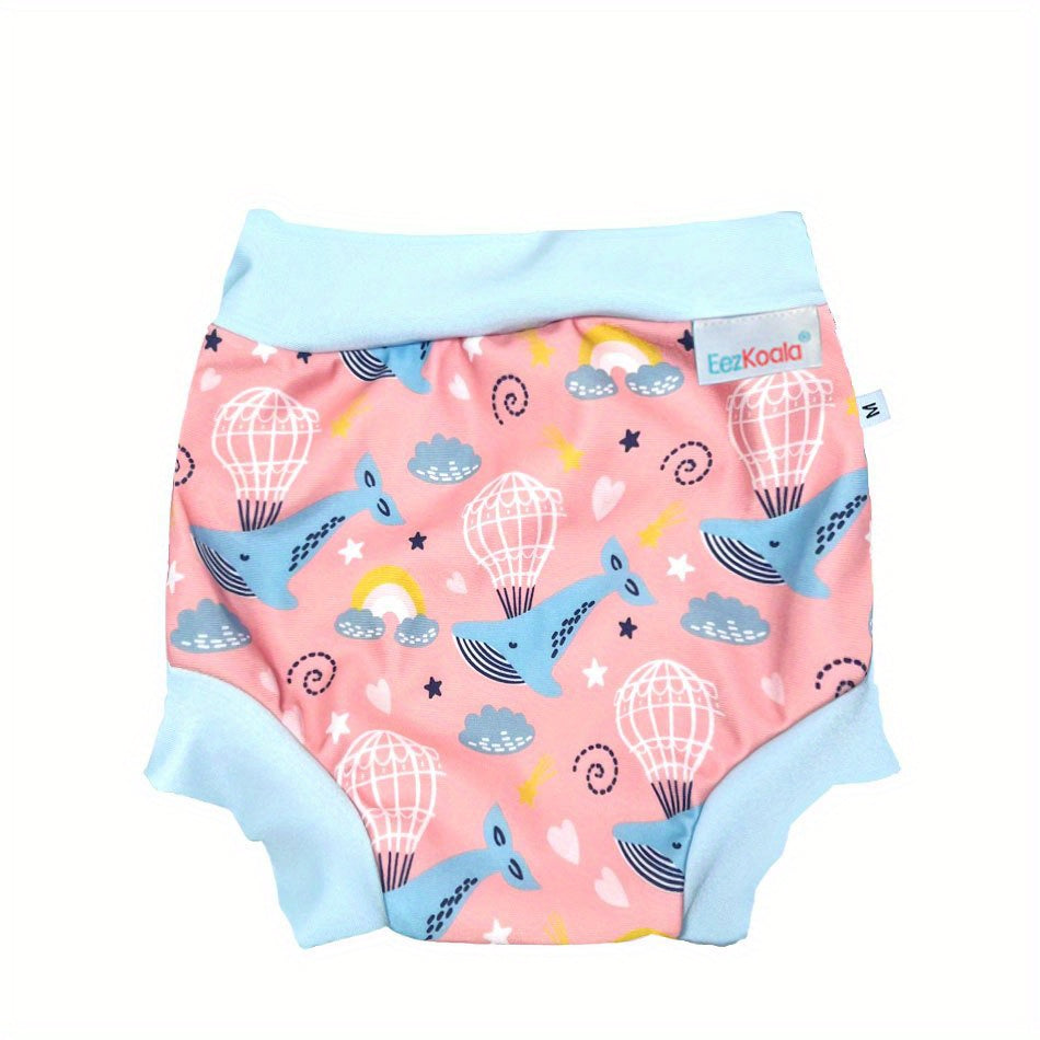 High Waist Leakproof Swimming Diaper for Newborns with Kids' Printed Swimwear - Perfect Gift for Halloween, Thanksgiving, and Christmas