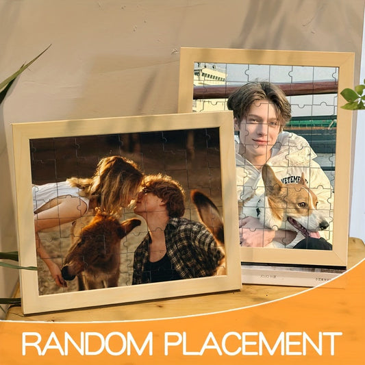 Create your own personalized photo puzzle frame with our DIY wooden building blocks. This unique gift is perfect for your boyfriend or girlfriend for special occasions such as anniversaries, weddings, Valentine's Day, or as home decor. Simply upload your