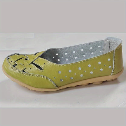 Women's Slip On Flat Shoes with Hollow Out Design, Lightweight and Comfortable