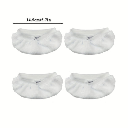 Set of 4 Reusable Microfiber Pads for Handheld Steam Cleaner, Compatible with All Mop Heads