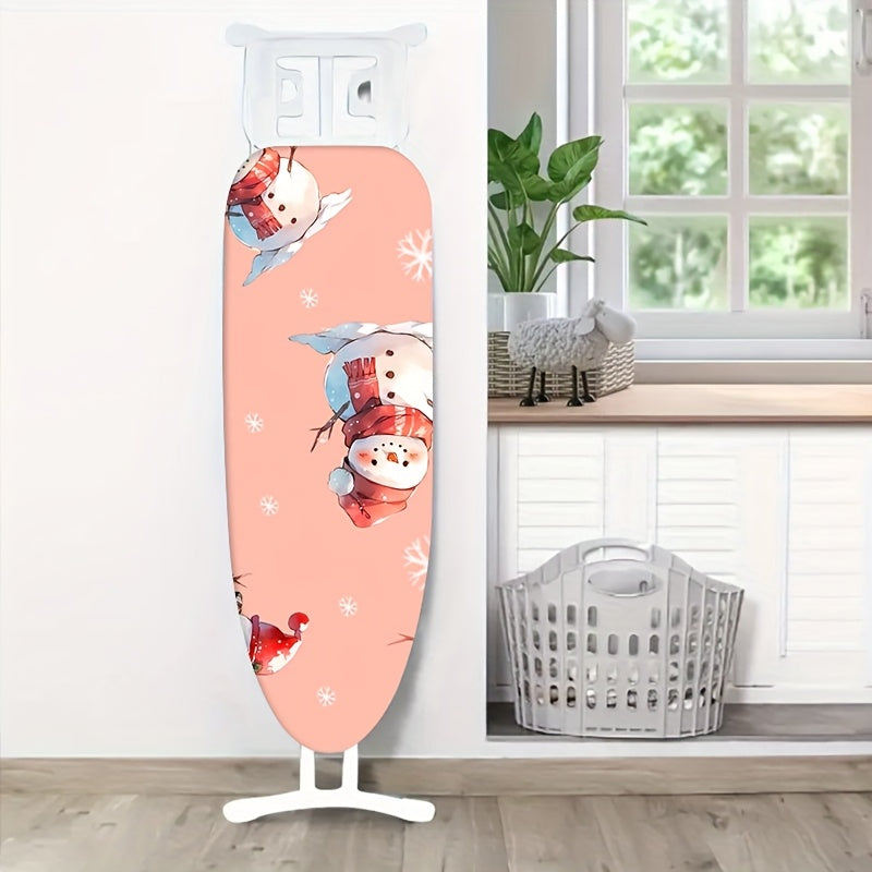 Festive Ironing Board Cover with Christmas Tree, Santa, and Snowman Designs, Resistant to High Temperatures and Dust - Perfect for Keeping Your Home Protected while Ironing