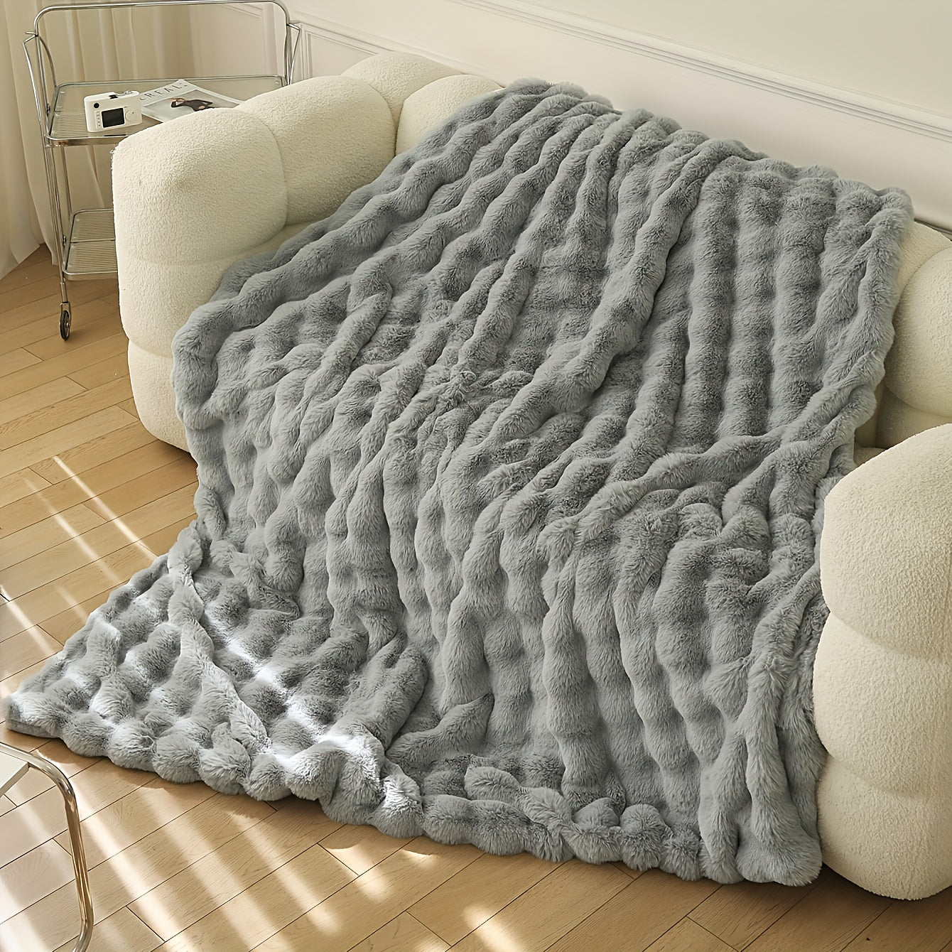 Soft and cozy plush blanket, perfect for travel, sofa, bed, and home décor - ideal gift for loved ones.