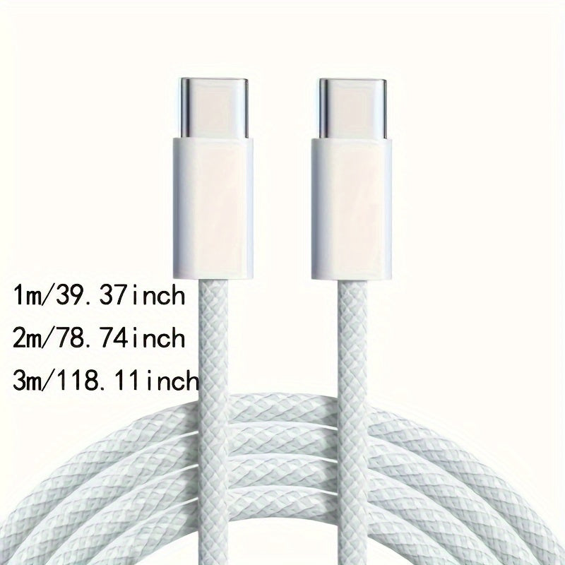 60W Fast Charging Cable: USB-C to USB-C for Iphone, Samsung, Ipad, Macbook, Samsung Galaxy Ultra.