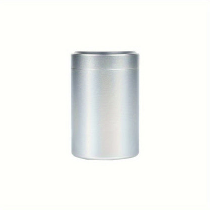 A compact stainless steel tea canister with sealed storage, ideal for on-the-go use. Packaged in a gift box, this household essential is perfect for storing tea on your travels.