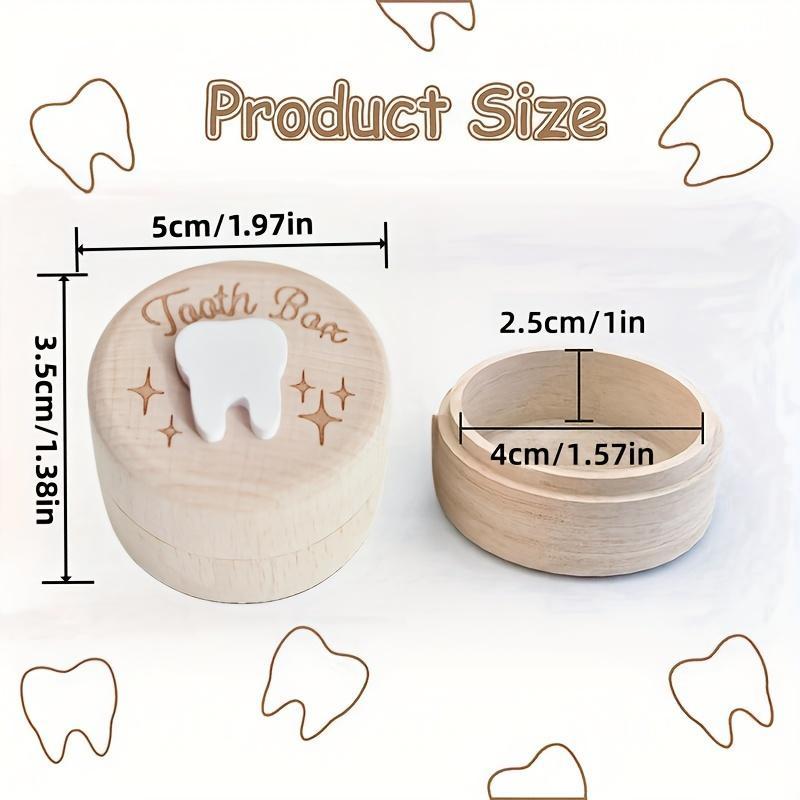 Wooden Tooth Box - Perfect for storing your child's baby teeth and fetal hair as a cherished keepsake. This box can also be used as a Tooth Fairy Box, Tooth Preservation Box, or Birth Souvenir. It makes a lovely addition to your home decor and is a great