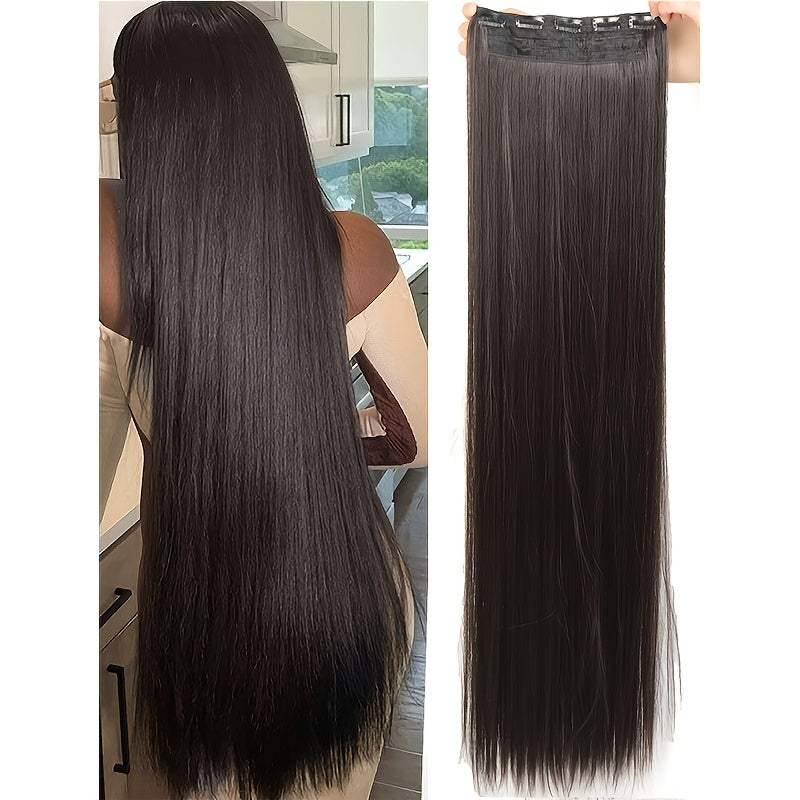 Women's 101.6cm Silky Straight Ponytail Clip-In Hair Extension: Basics Style, Instant Length & Volume for All Hair Types