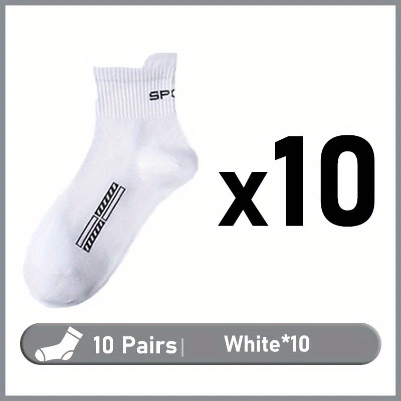 High quality casual socks for men in a pack of 10 pairs, size 38-45. Great gift for sports enthusiasts.