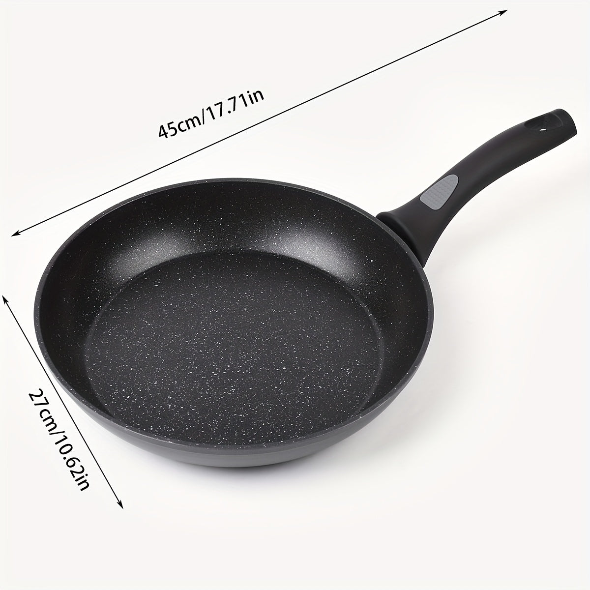 Non-Stick Frying Pan with Cast Iron Skillet and Marble Coating - Ideal for Induction and Gas Stoves, Low Smoke Production, Perfect for Pancake Cooking - Great Kitchen Gift