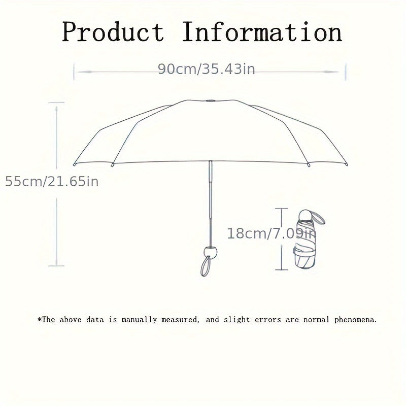 Unisex 6-bone Folding Parasols, Lightweight and Durable