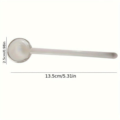 Set of 3 Glass Coffee & Dessert Spoons - Durable and Clear Stirring Spoons for Use at Home, in Restaurants, or at Parties - Ideal for Espresso, Tea, and Italian Drinks - Heat-Resistant