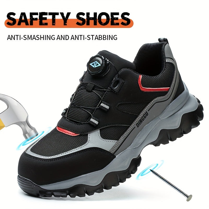 Safety First: DINGGU Men's Work Shoes - Protection Against Smashing, Stabbing, and Slipping All Year Round.