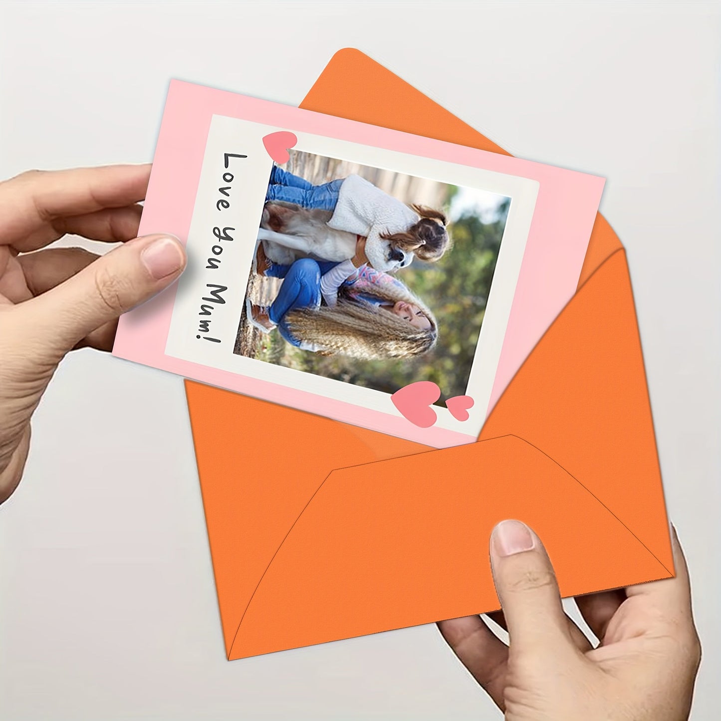 Creative and cute blessing card for mom with personalized photo - perfect Mother's Day gift.