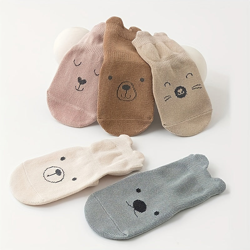 5 pairs of children's anti-slip socks for toddlers