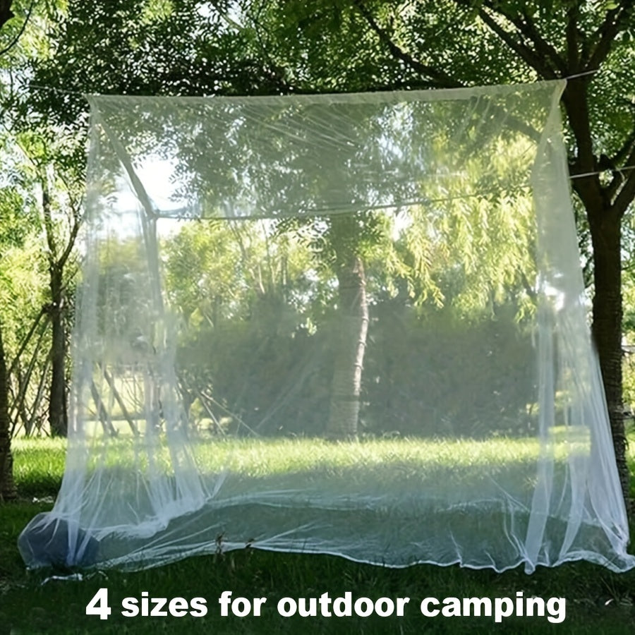 Travel Camping Net Tent 1pc with large space and 15 eye encrypted mesh square mosquito net. Suitable for hammock, camping, bedroom, and yard. Comes in 4 sizes and easy to install.