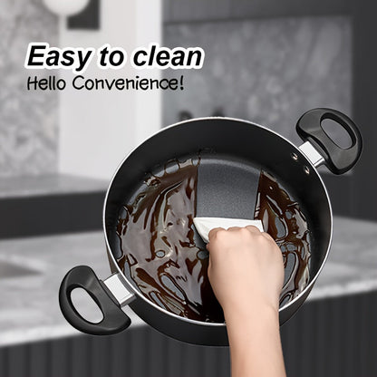 Ceramic Cookware Set with Non-Stick Coating - Features Frying Pan, Saucepan, and Casserole - Safe for Home Kitchens, Free of Harmful Chemicals